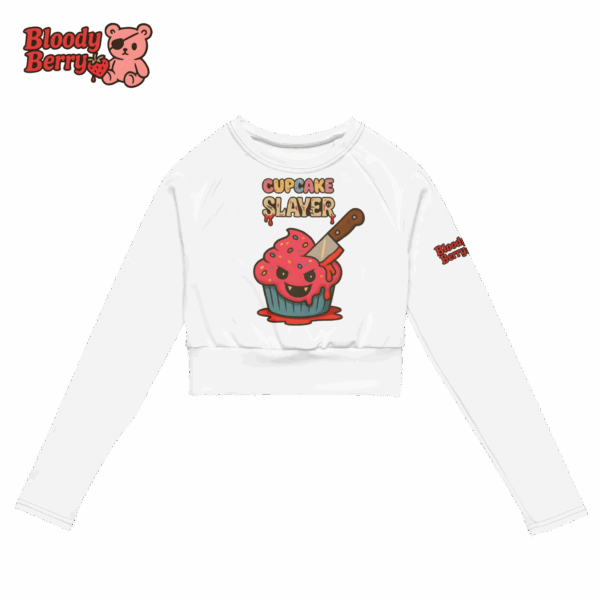 Cupcake Slayer | Long-Sleeve Crop Top